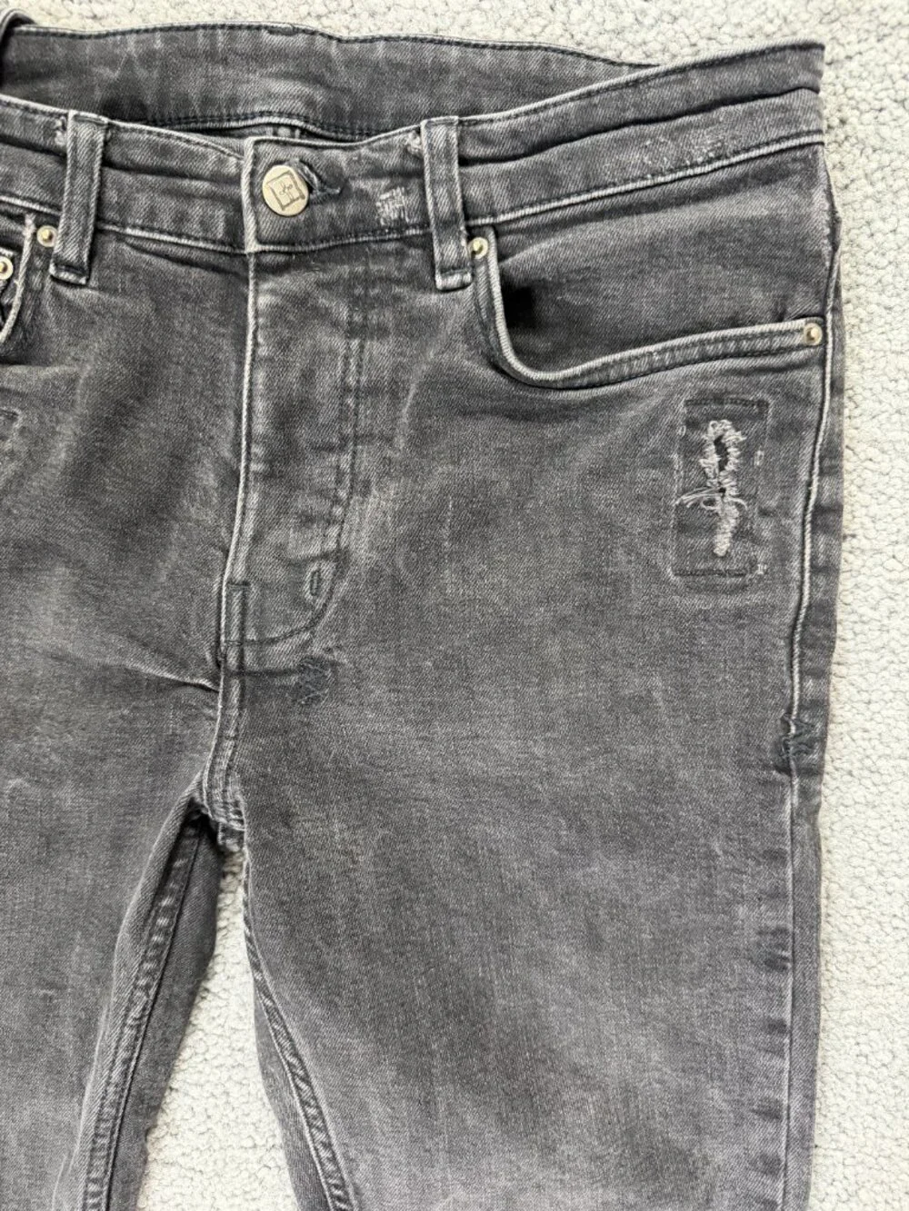 Ksubi Chitch Boneyard Black Slim Fit Distressed Jeans - Men's Size 31 - VGUC